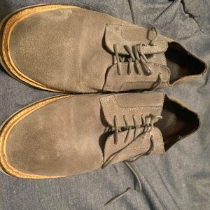 Cole HAan Grey Suede lace ups White rubber sole size 10.5